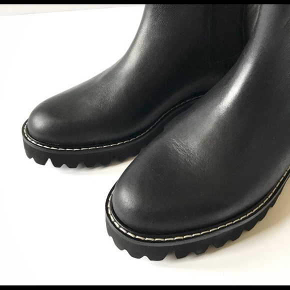 J. Crew Gwen Lug-sole High-shaft Chelsea Boots In Leather MSRP 278$ - Picture 5 of 10